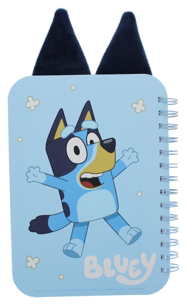 Bluey carnet de notes en peluche Bleu
