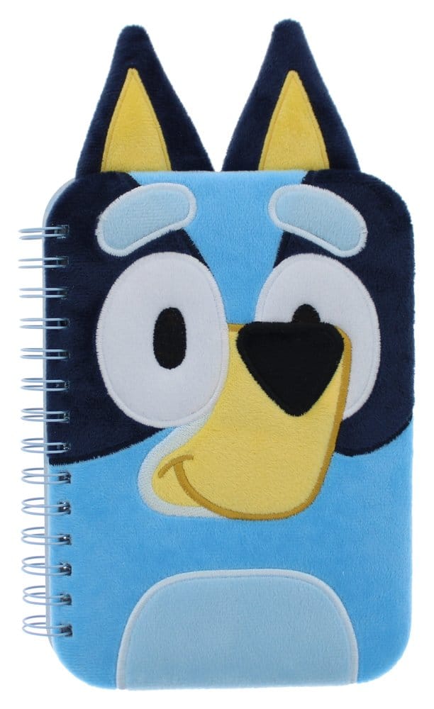 Bluey carnet de notes en peluche Bleu