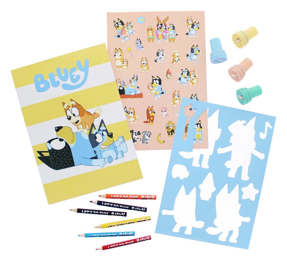 Bluey Set de coloriage créatif 14 pièces