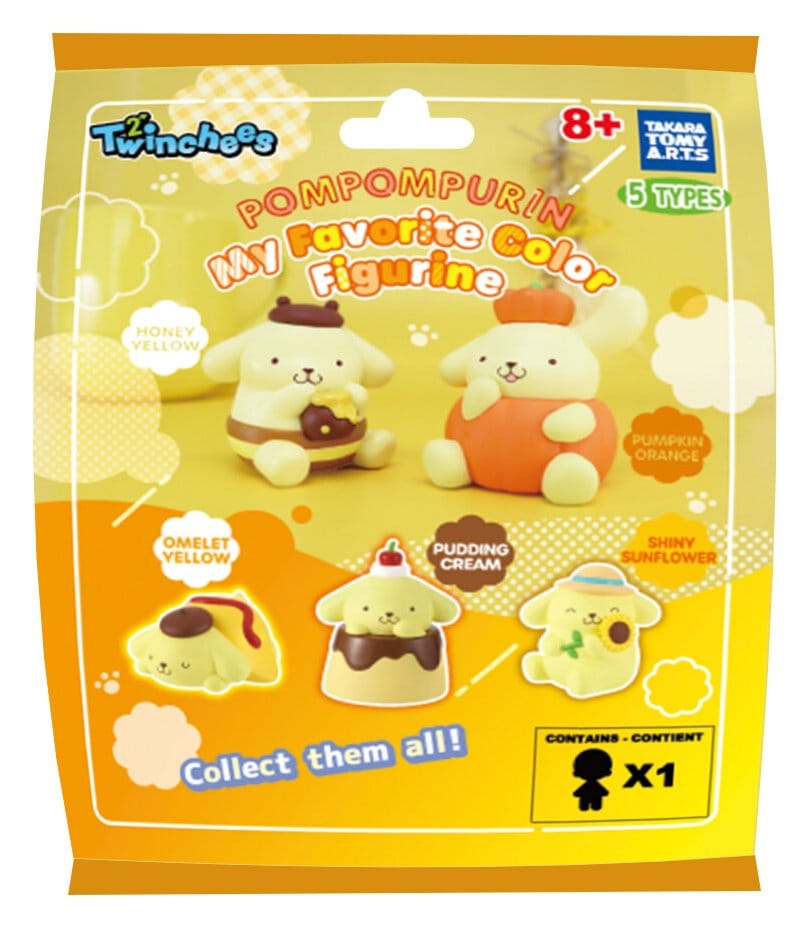 Sanrio Blind Pack assortiment figurines Twinchees Pompompurin My Fav Color 5 cm (24)