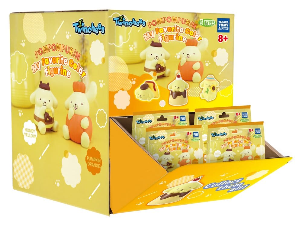 Sanrio Blind Pack assortiment figurines Twinchees Pompompurin My Fav Color 5 cm (24)