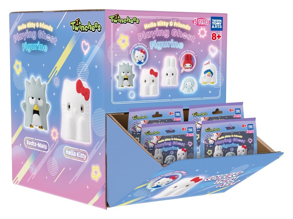 Sanrio Blind Pack assortiment figurines Twinchees Hello Kitty & Friends Playing Ghost 5 cm (24)