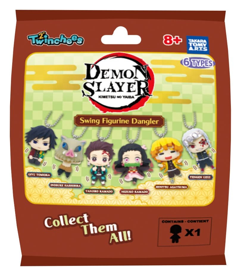 Demon Slayer: Kimetsu no Yaiba présentoir porte-clés Swing Danglers 3 cm Mystery Capsule (12)