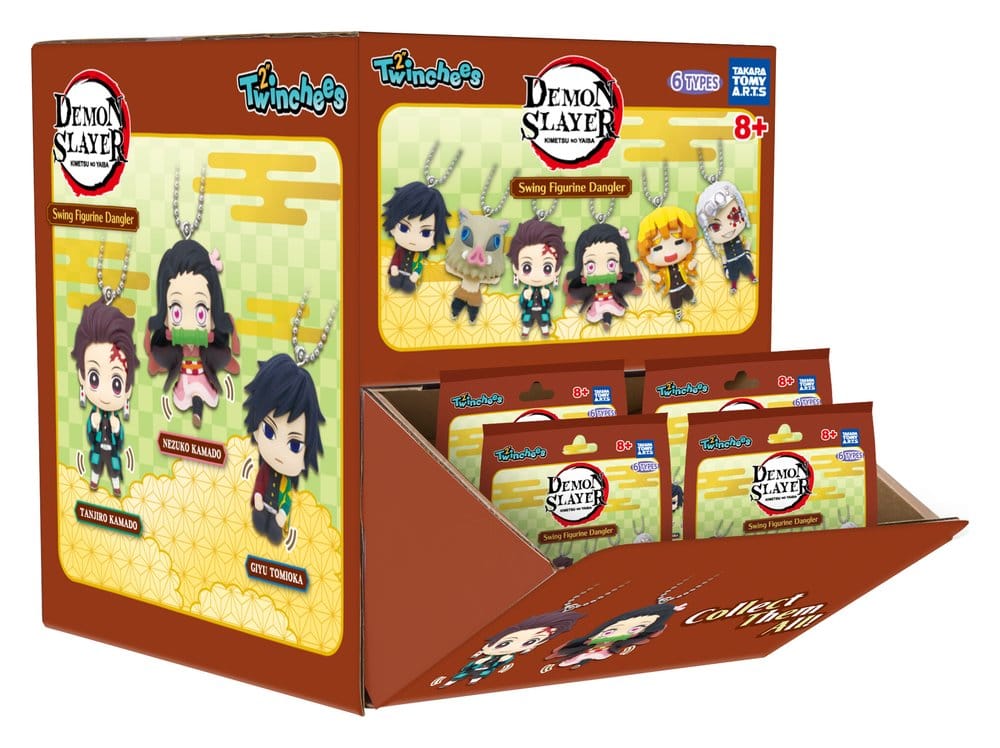 Demon Slayer: Kimetsu no Yaiba présentoir porte-clés Swing Danglers 3 cm Mystery Capsule (12)