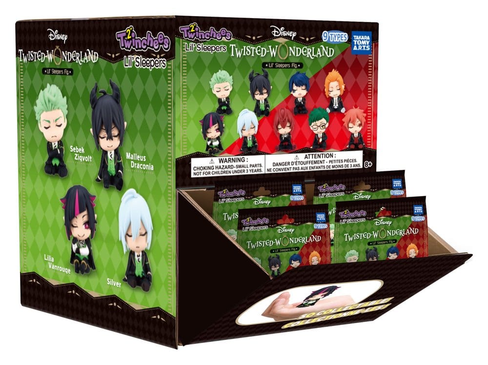 Disney Twisted Wonderland Blind Pack assortiment figurines mini Twinchees Lil' Sleepers 5 cm (24)