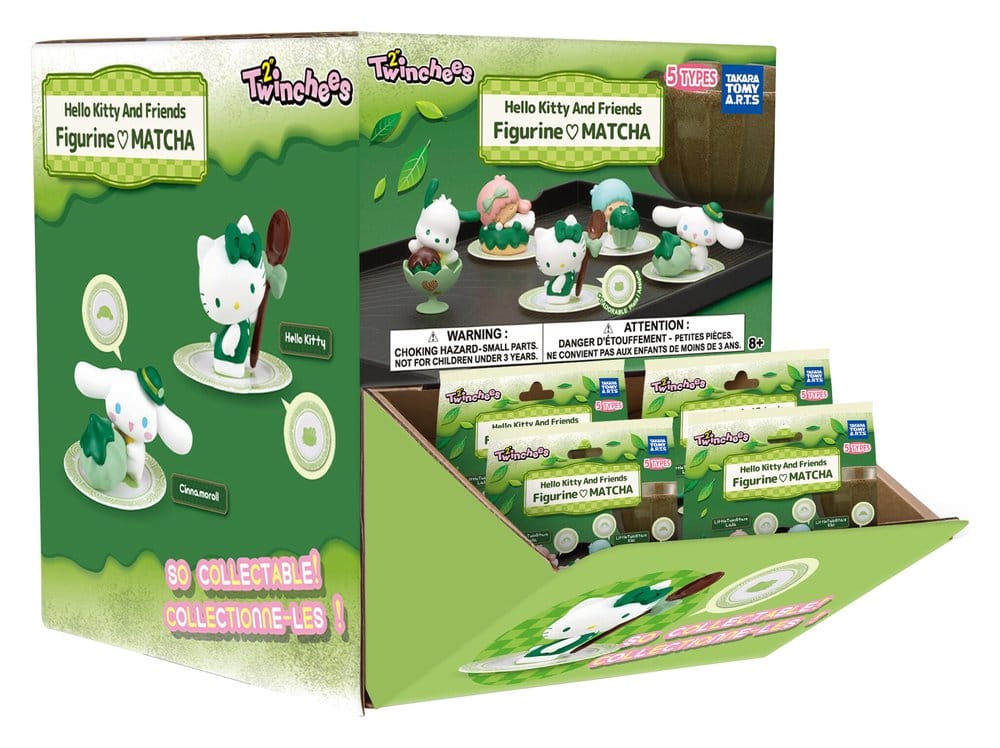 Sanrio Blind Pack assortiment figurines mini Twinchees Hello Kitty & Friends I Love Matcha 5 cm (24)