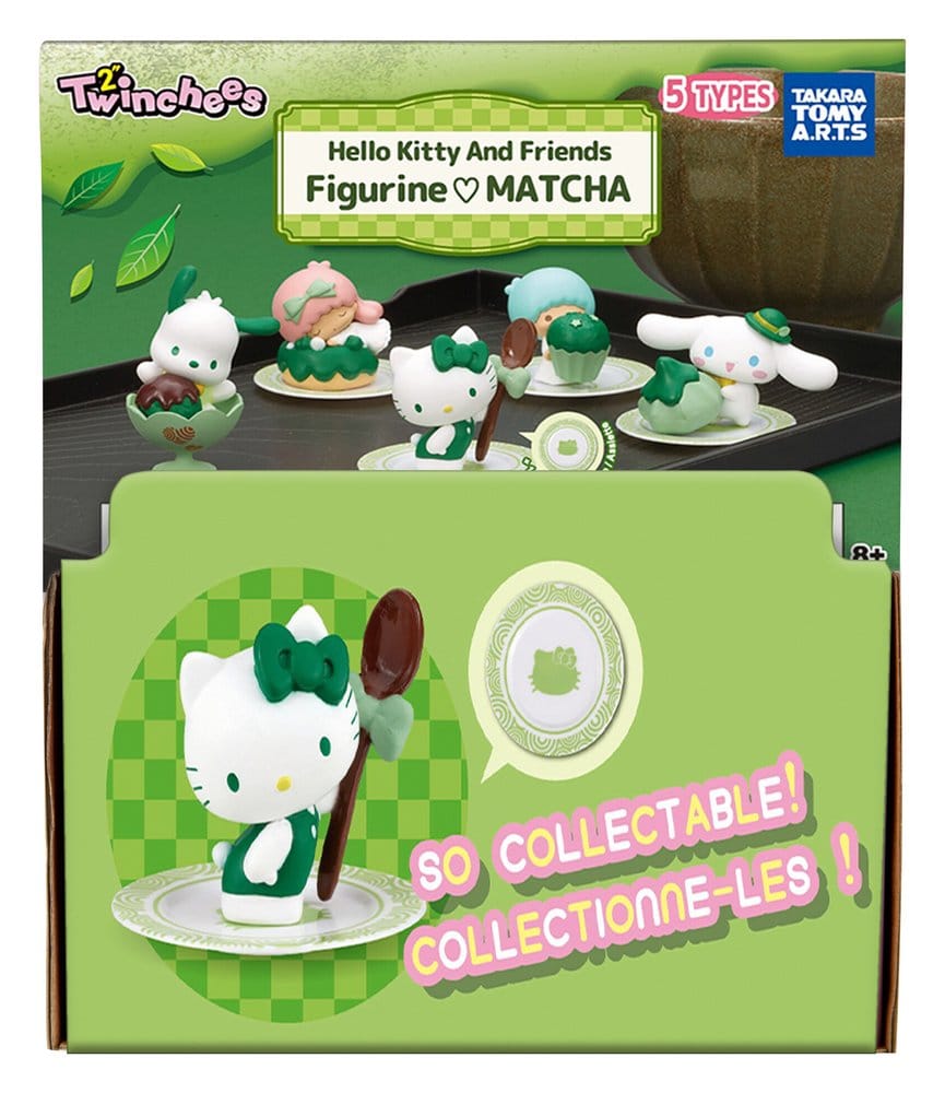 Sanrio Blind Pack assortiment figurines mini Twinchees Hello Kitty & Friends I Love Matcha 5 cm (24)