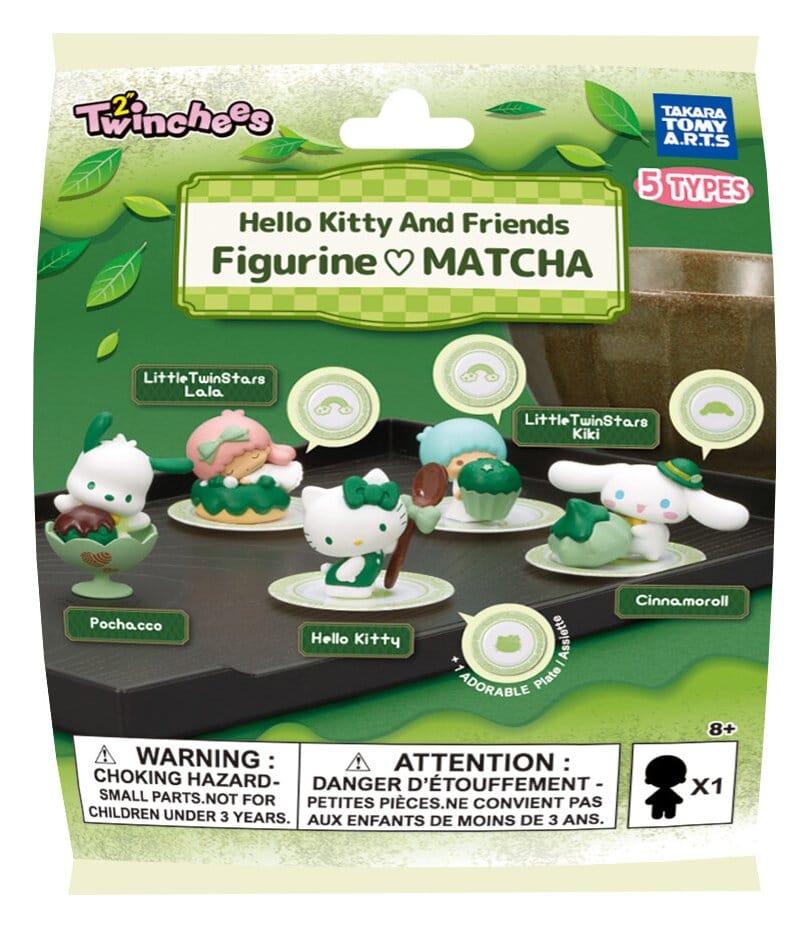 Sanrio Blind Pack assortiment figurines mini Twinchees Hello Kitty & Friends I Love Matcha 5 cm (24)