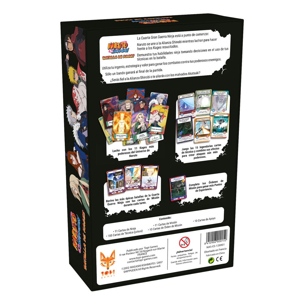 Naruto jeu de cartes Combats de Kage *Espagnol*