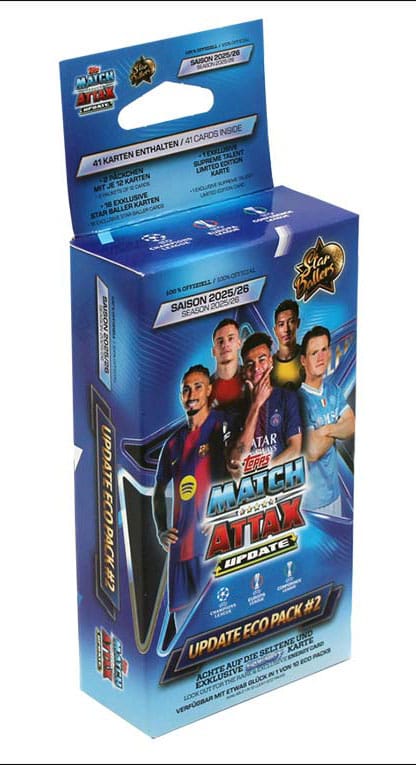 UEFA Champions League Match Attax cartes à collectionner 2025/26 Eco Pack Update Star Ballers *ALLEMAND*