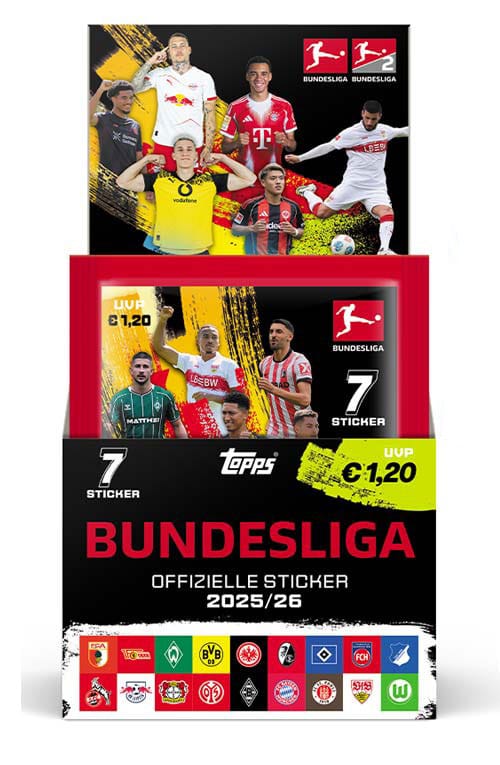 Championnat d'Allemagne de football 2025/26 Sticker Collection présentoir autocollants (50)