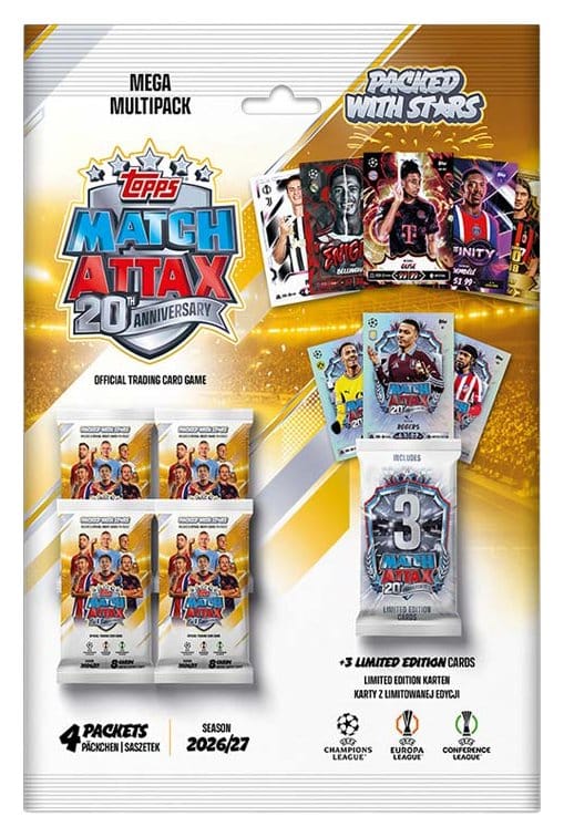 UEFA Club Competition Match Attax 2026/27 cartes à collectionner Mega Multipack