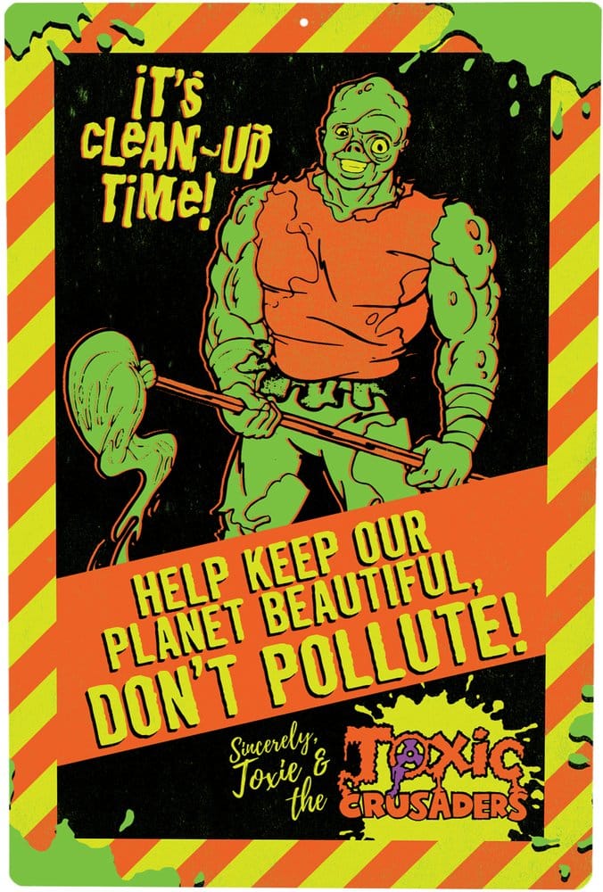 Toxic Crusaders panneau métal Don´t Pollute