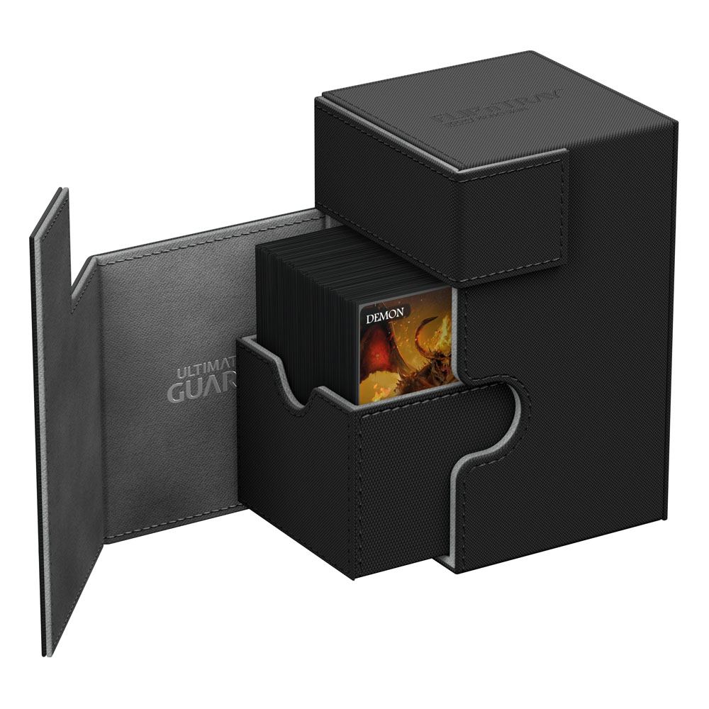 Ultimate Guard boîte pour cartes Flip´n´Tray Deck Case 100+ taille standard XenoSkin Noir