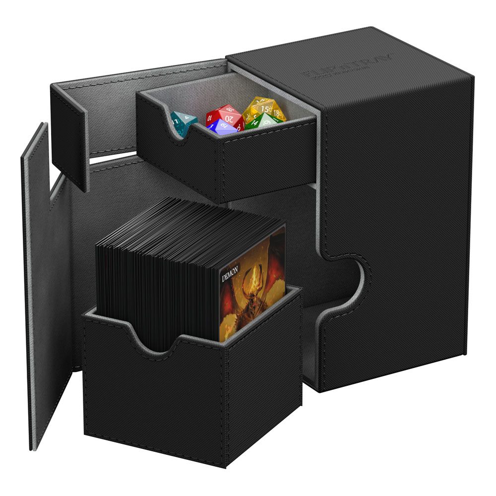 Ultimate Guard boîte pour cartes Flip´n´Tray Deck Case 100+ taille standard XenoSkin Noir