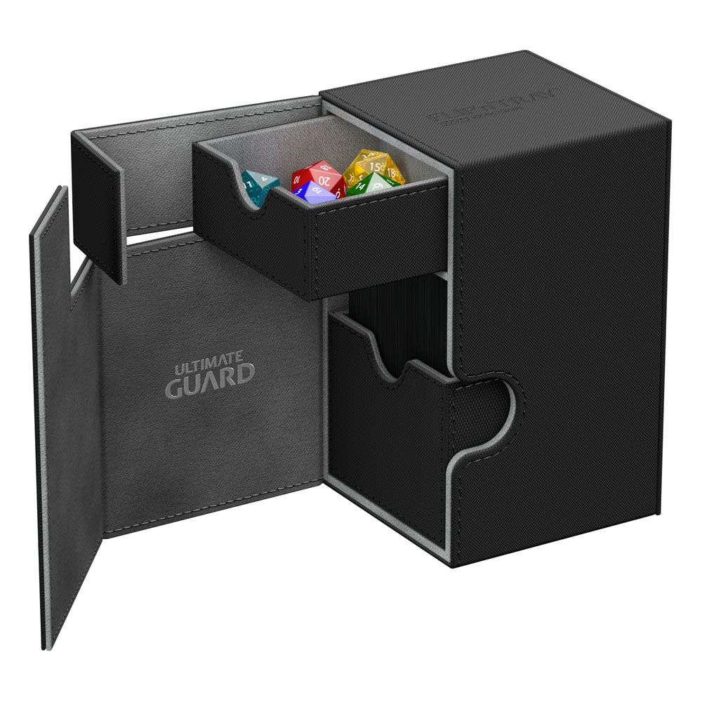 Ultimate Guard boîte pour cartes Flip´n´Tray Deck Case 100+ taille standard XenoSkin Noir