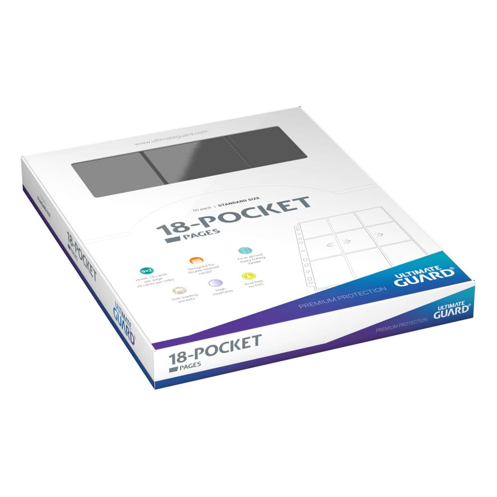 Ultimate Guard 18-Pocket Pages Side-Loading (50) - Grey