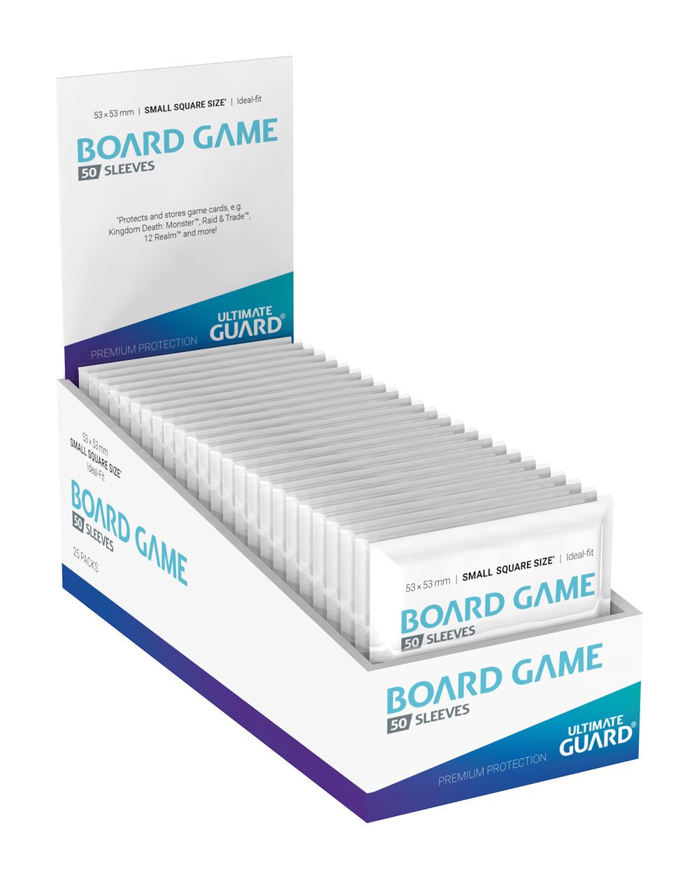 Ultimate Guard 50 pochettes Premium Sleeves jeux de plateau au format petit carré