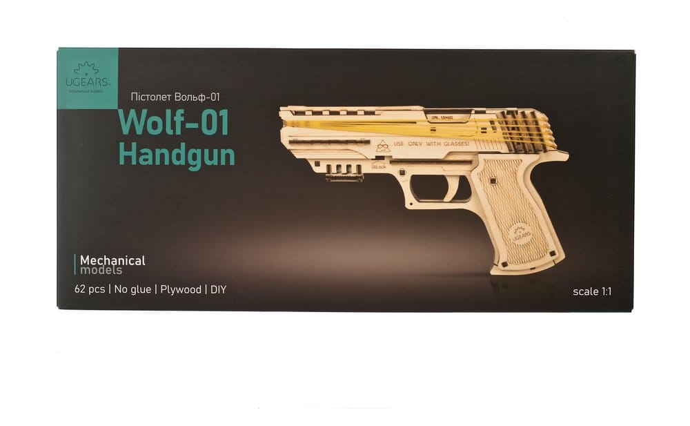 Ugears maquette en bois Wolf-01 Pistolet
