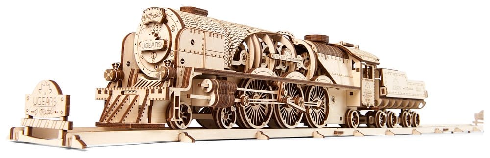 Ugears maquette en bois Train à vapeur V-Express avec tender