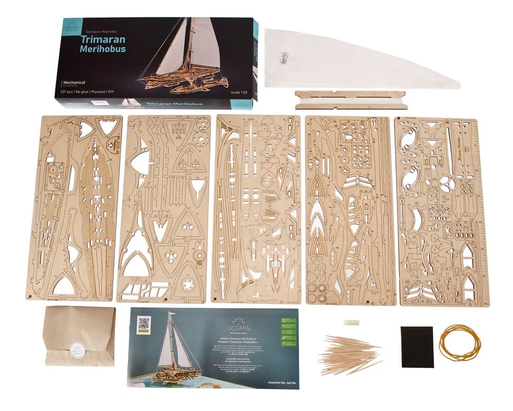 Ugears puzzle en bois 3D Trimaran Merihobus