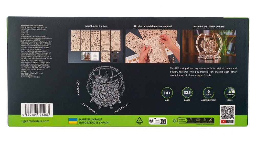 Ugears maquette en bois Aquarium mécanique