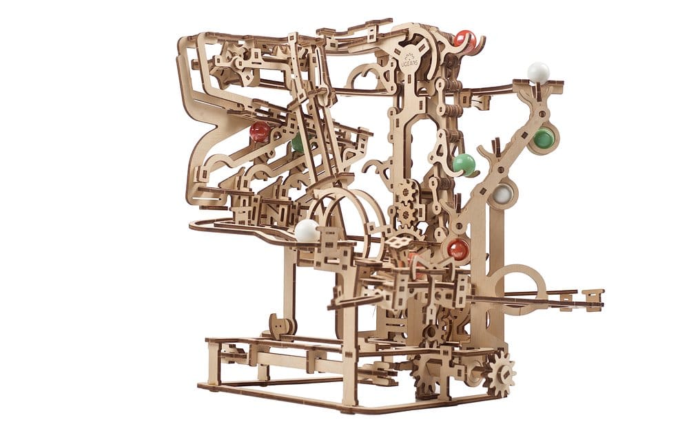 Ugears maquette en bois Piste de billes en chaîne