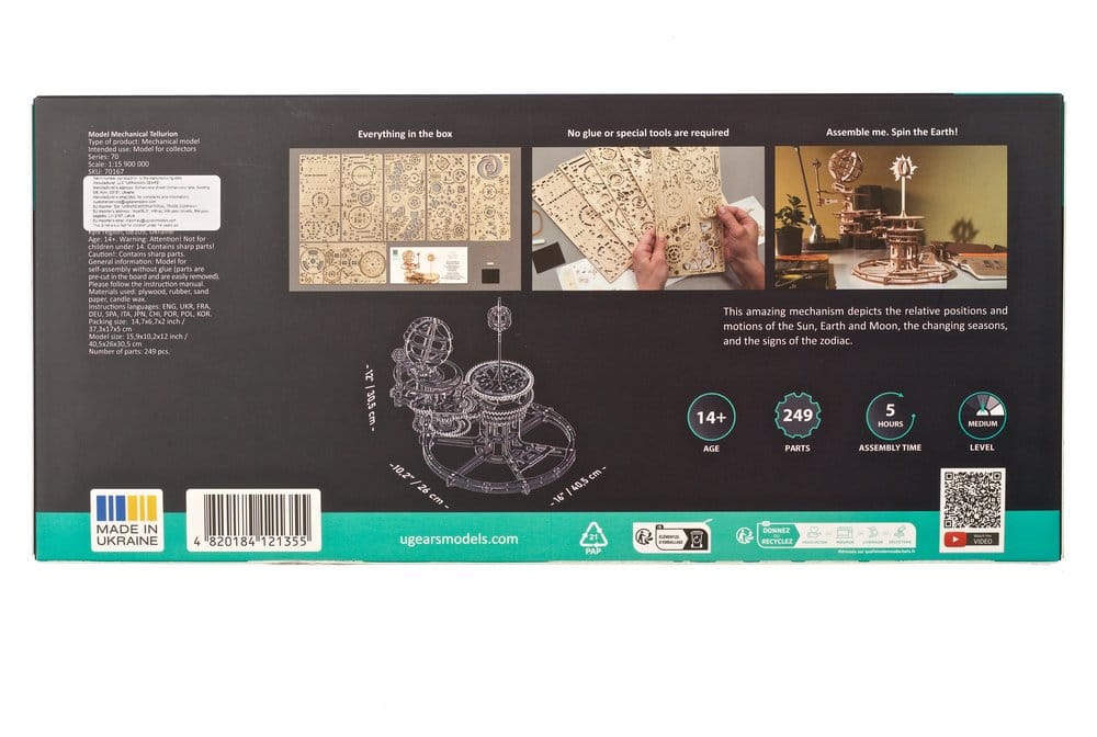 Ugears maquette en bois Tellurion mécanique