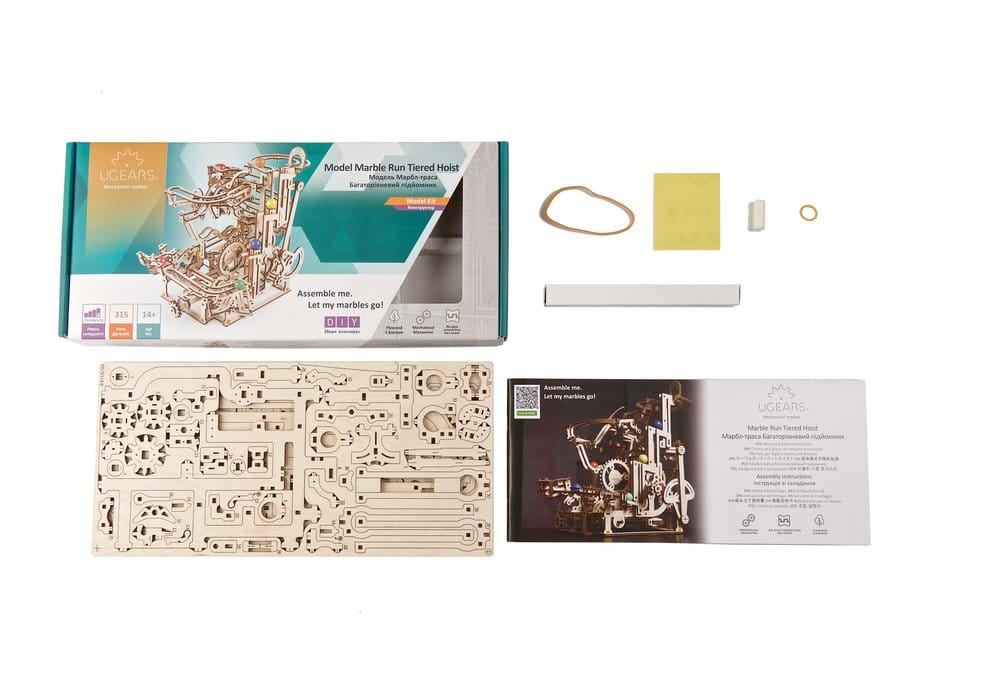 Ugears puzzle en bois 3D Parcours à Billes avec gradins