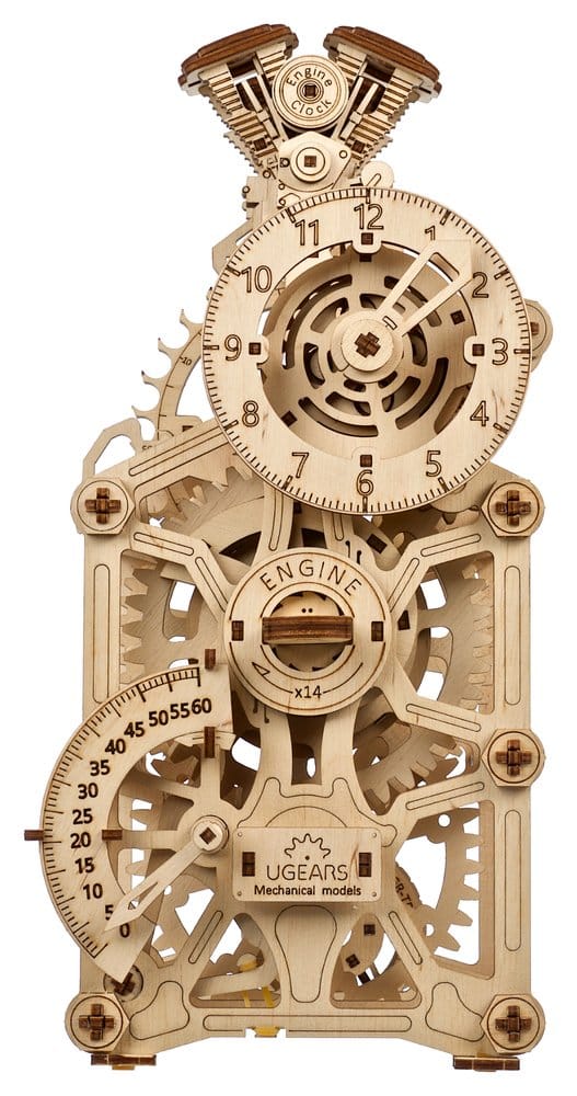Ugears puzzle en bois 3D Horloge à moteur