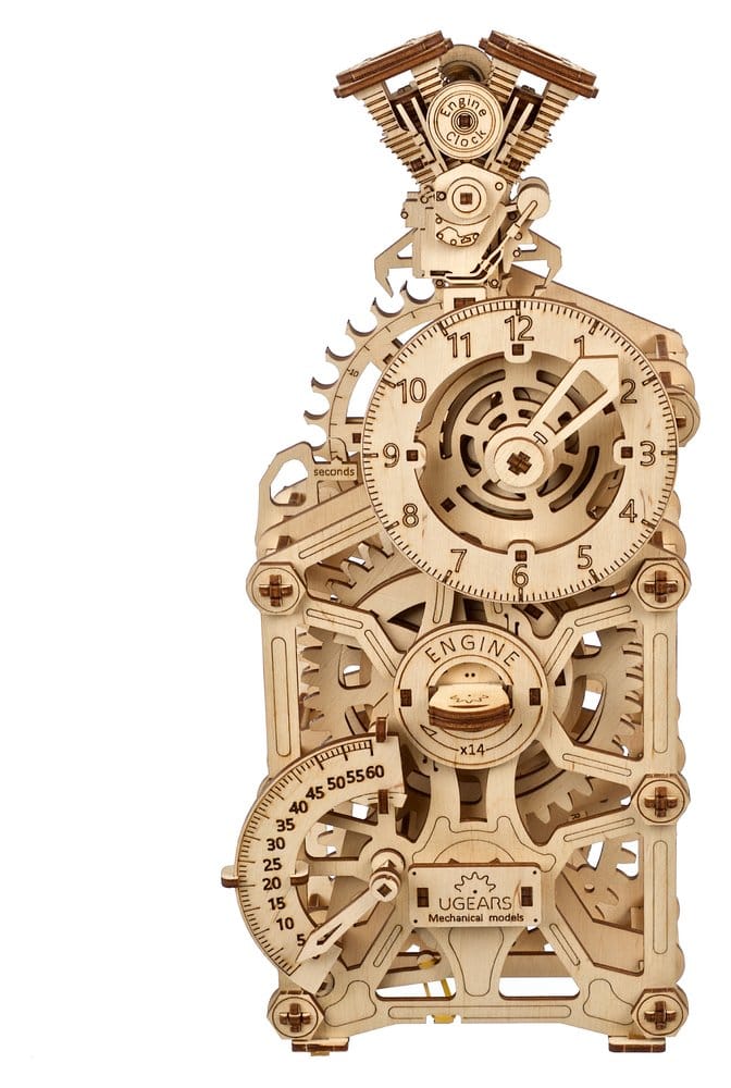Ugears puzzle en bois 3D Horloge à moteur