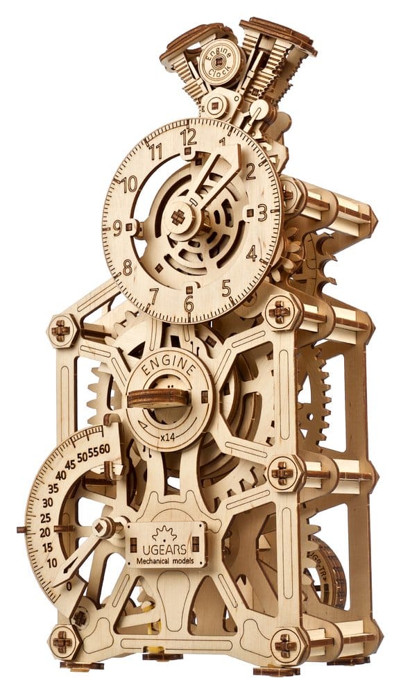 Ugears puzzle en bois 3D Horloge à moteur