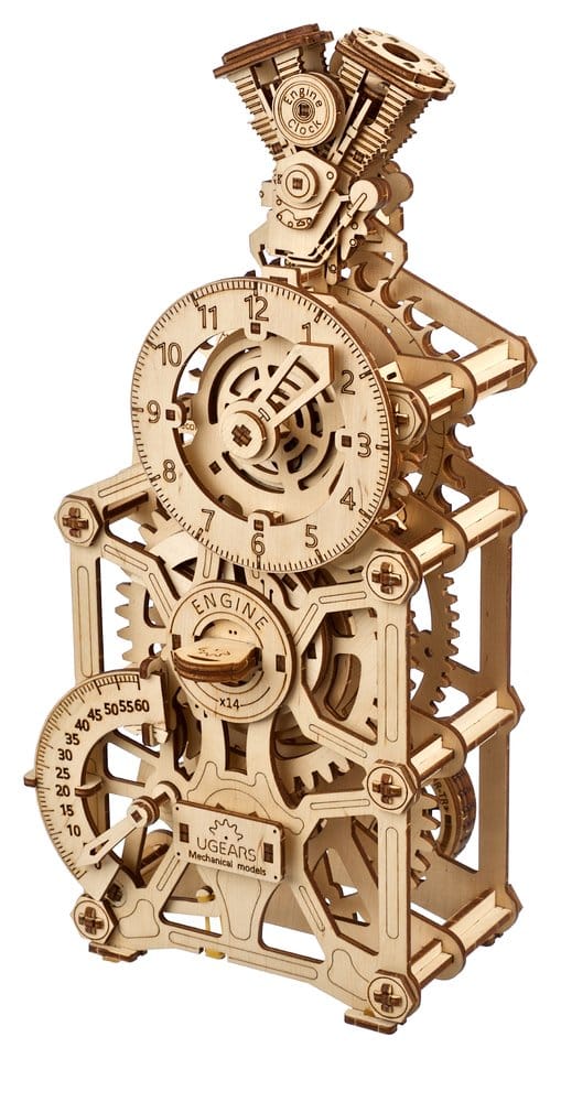 Ugears puzzle en bois 3D Horloge à moteur