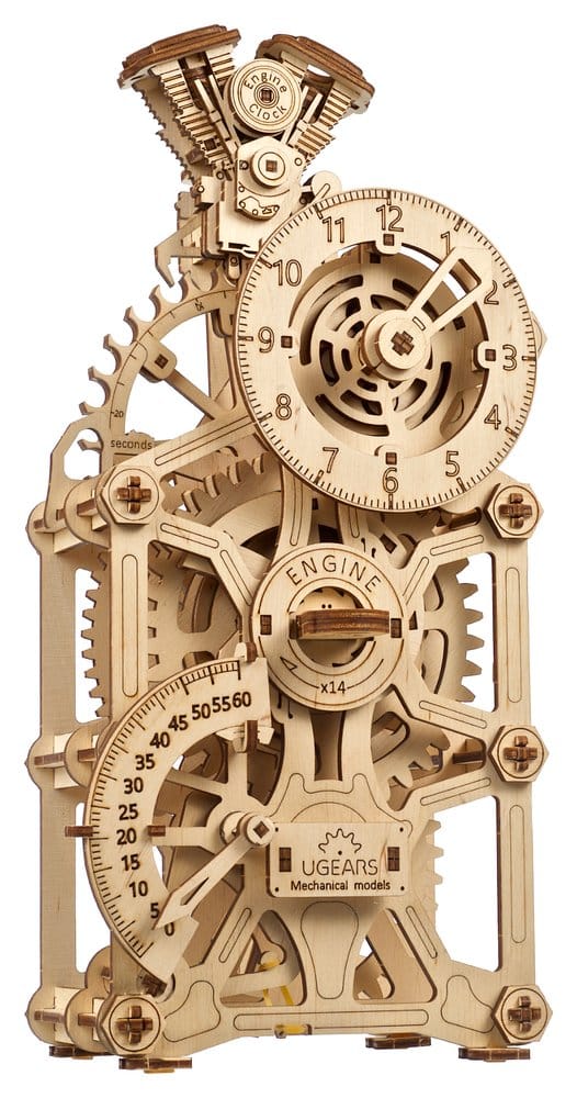 Ugears puzzle en bois 3D Horloge à moteur