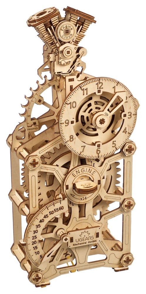 Ugears puzzle en bois 3D Horloge à moteur