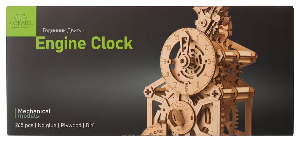 Ugears puzzle en bois 3D Horloge à moteur