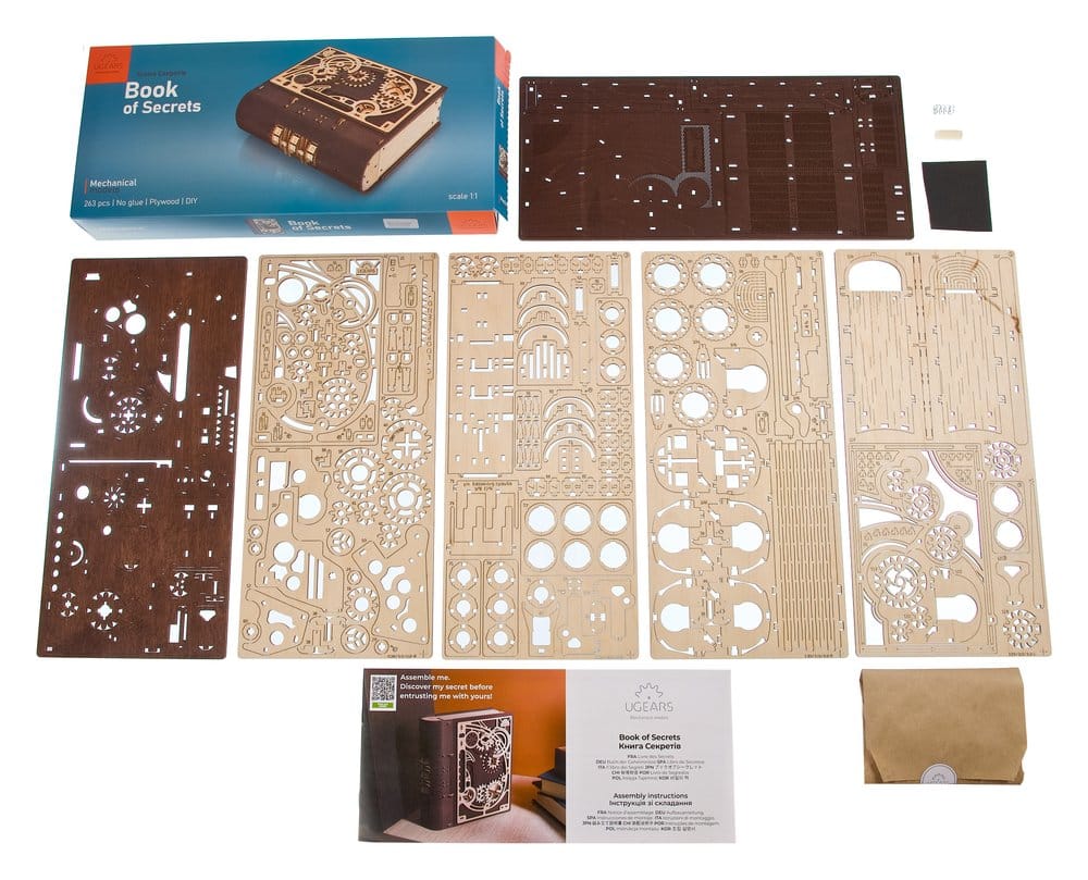 Ugears puzzle en bois 3D Livre des secrets
