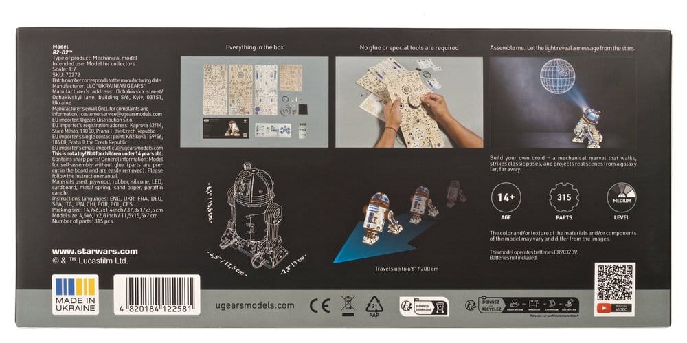 Star Wars puzzle en bois 3D R2-D2
