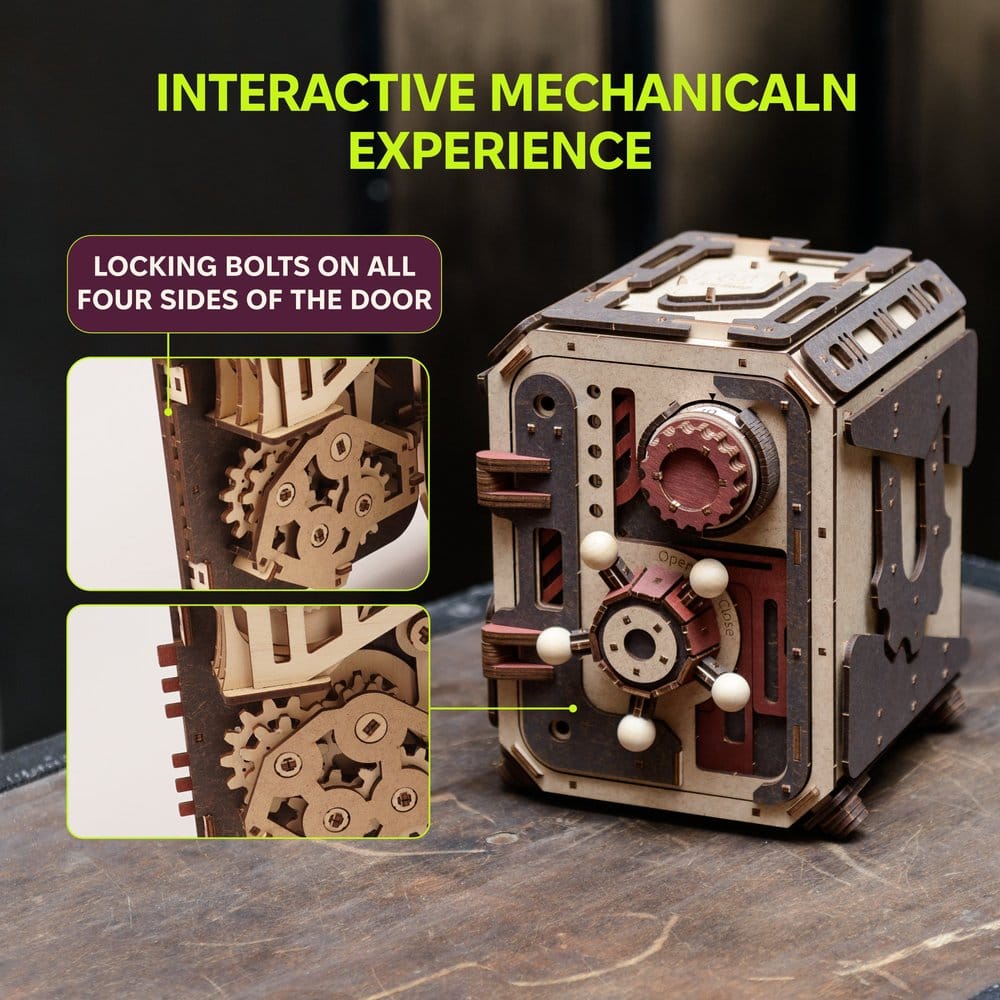 Ugears maquette en bois 3D Safe Too 17 cm