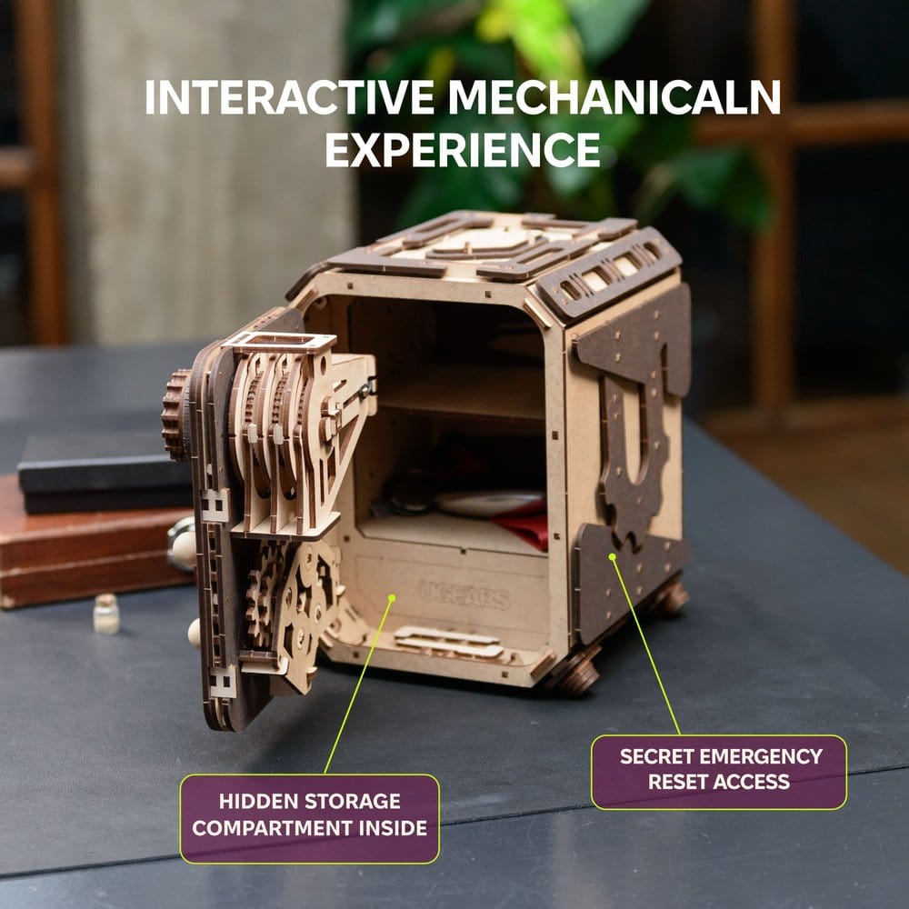 Ugears maquette en bois 3D Safe Too 17 cm
