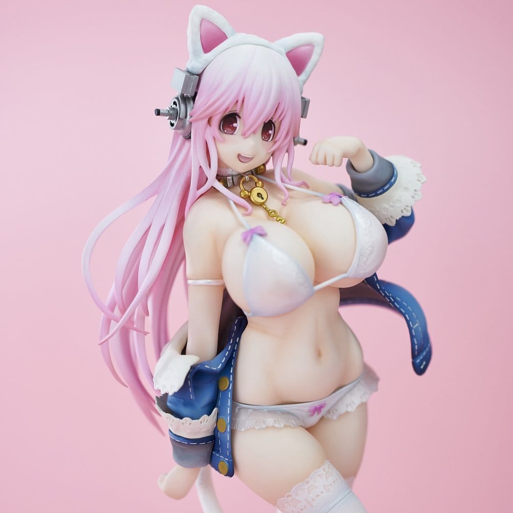 Super Sonico figurine PVC White Cat Ver. (Reissue) 27 cm