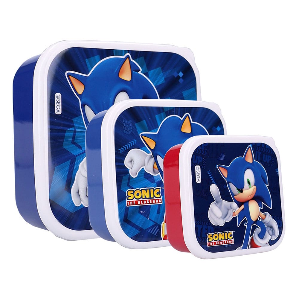 Sonic the Hedgehog pack 3 boîtes à goûter Sonic Fresh Bites