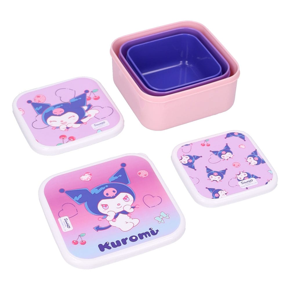 Sanrio pack 3 boîtes à goûter Kuromi Fresh Bites