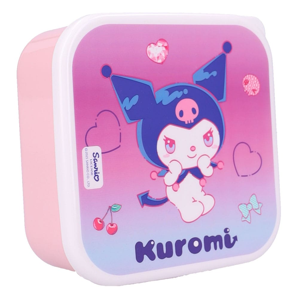 Sanrio pack 3 boîtes à goûter Kuromi Fresh Bites