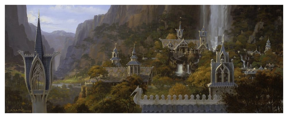 Le Seigneur des Anneaux Environnement Miniature Rivendell 28 cm