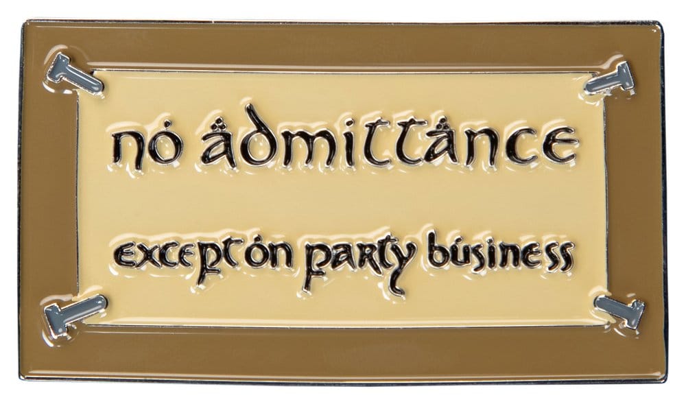 Le Seigneur des Anneaux aimant No Admittance (Enamel) 7 cm