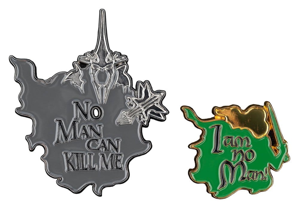 Le Seigneur des Anneaux pack 2 pin's No Man can Kill Me & I Am No Man! 7 cm
