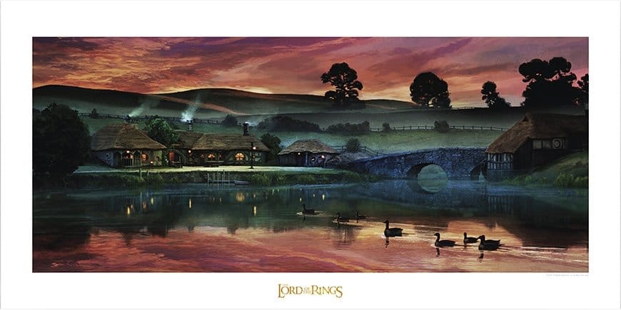 Le Seigneur des Anneaux impression Art Print Return to the Green Dragon Inn 59 x 42 cm