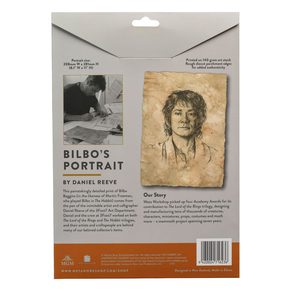 Le Hobbit impression Art Print Portrait of Bilbo Baggins 21 x 28 cm