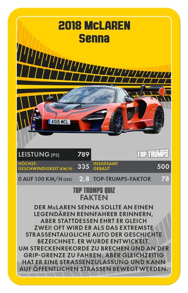 Super Cars jeu de cartes Top Trumps *ALLEMAND*